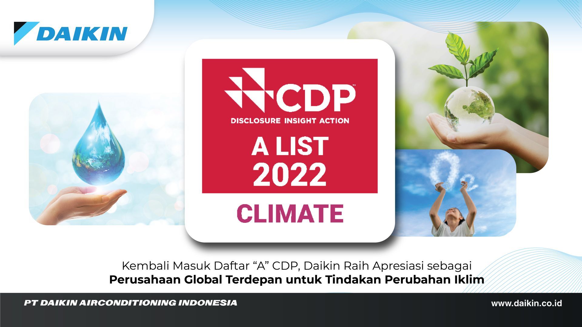 Returning to the CDP “A” List, Daikin Recognized as a Leading Global Company for Climate Action