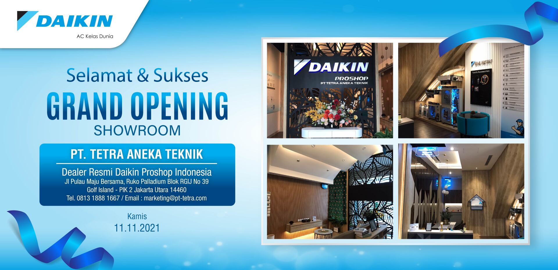 Temukan Solusi Ekosistem Tata Udara Sehat bersama Daikin Proshop Showroom Golf Island - PIK 2